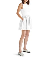 Steve Madden Palermo Boat Neck Sleeveless Bubble Hem Mini Dress