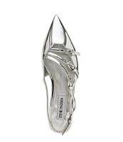 Steve Madden Peony Mirror Metallic Slingback Point Toe Flats