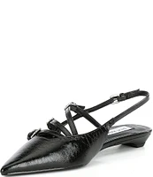 Steve Madden Peony Patent Slingback Point Toe Flats