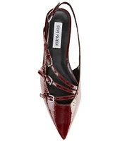 Steve Madden Peony Patent Slingback Point Toe Flats