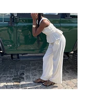 Steve Madden Pomeline Smocked Waist Palazzo Pants