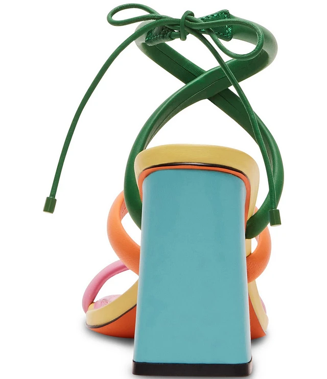 Steve Madden Punctual Colorblock Leather Strappy Sandals | Brazos Mall