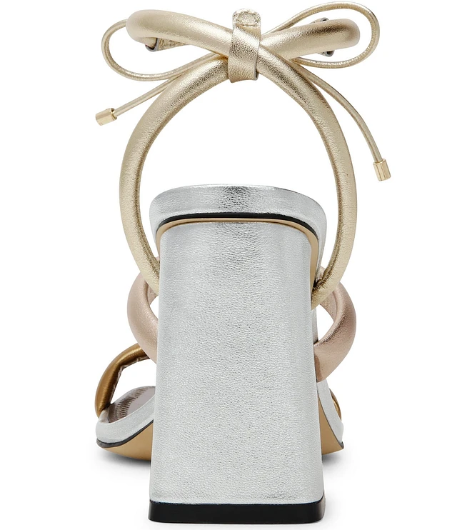 punctual leather strappy dress sandals Steve Madden Punctual Colorblock Leather Strappy Sandals