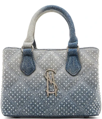 Steve Madden Quilted Denim Top Handle Tote Bag