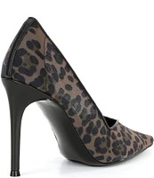 Steve Madden Raz Leopard Print Mesh Pumps