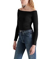 Steve Madden Ressi Off The Shoulder Neck Long Sleeve Sweater