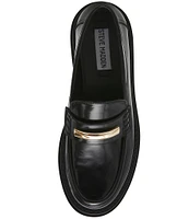 Steve Madden Rodrigo Leather Platform Loafers