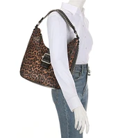 Steve Madden Sarahh Leopard Slouchy Bucket Bag