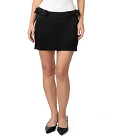 Steve Madden Scuba 3D Bow Micro Mini Skirt