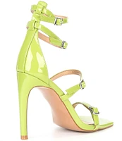 Steve Madden Senna Patent Ankle Wrap Strappy Dress Sandals