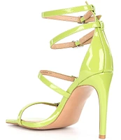 Steve Madden Senna Patent Ankle Wrap Strappy Dress Sandals