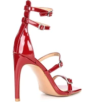 Steve Madden Senna Patent Ankle Wrap Strappy Dress Sandals