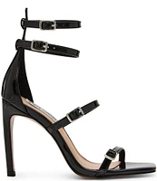 Steve Madden Senna Patent Ankle Wrap Strappy Dress Sandals