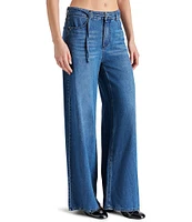 Steve Madden Serenity Denim Wide Leg Tie Belt Pants