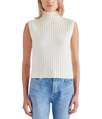 Steve Madden Serin Turtleneck Sleeveless Pullover Sweater Vest Top