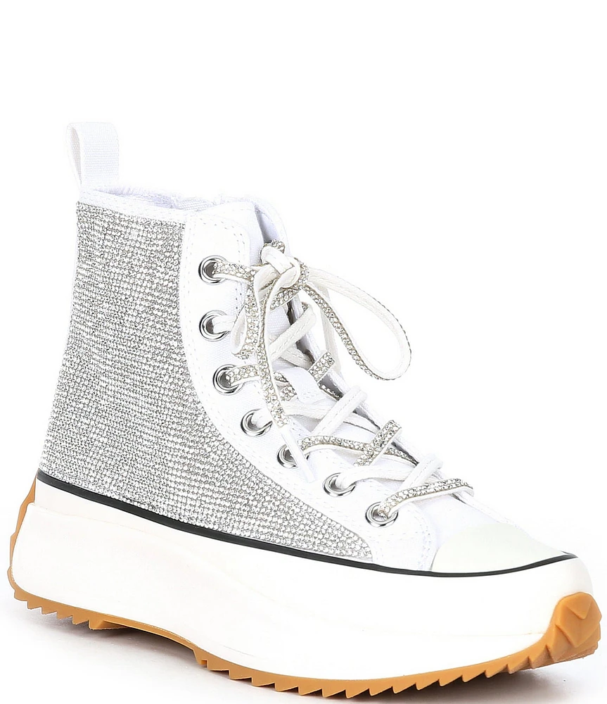 Steve Madden Shaft Rhinestone Embellished High Top Platform Sneakers