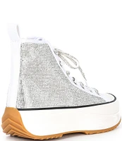 Steve Madden Shaft Rhinestone Embellished High Top Platform Sneakers