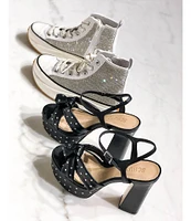 Steve Madden Shaft Rhinestone Embellished High Top Platform Sneakers