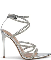 Steve Madden Sky Strappy Rhinestone Stiletto Dress Sandals