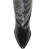 Steve Madden Sorvino-E Embossed Foldover Knee High Western Boots