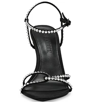 Steve Madden Stellina-R Satin Rhinestone Strappy Dress Sandals