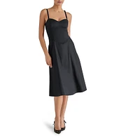 Steve Madden Sweetheart Neck Aster Midi Dress