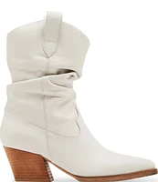 Steve Madden Taos Leather Scrunched Western Boots