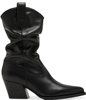 Steve Madden Taos Leather Scrunched Western Boots