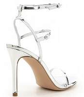 Steve Madden Theresa Metallic Stiletto Buckle Strap Dress Sandals