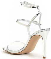 Steve Madden Theresa Metallic Stiletto Buckle Strap Dress Sandals