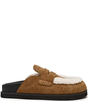 Steve Madden Tomlin Suede Faux Fur Platform Clogs