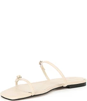 Steve Madden Tundra Leather Square Toe Slide Sandals