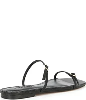 Steve Madden Tundra Leather Square Toe Slide Sandals