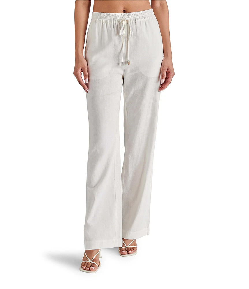 Steve Madden Venetia Drawstring Elastic Linen Pants