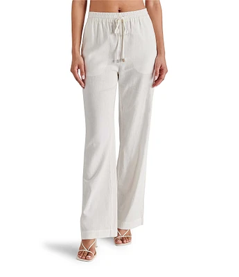 Steve Madden Venetia Drawstring Elastic Linen Pants