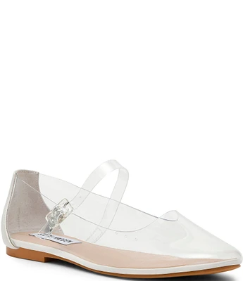 Steve Madden Vinetta Clear Mary Jane Ballet Flats