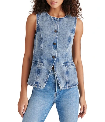 Steve Madden Wesley Round Neck Sleeveless Vest Top