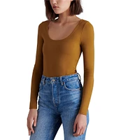 Steve Madden Yura Scoop Neck Long Sleeve Bodysuit