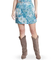 Stevie by Steve Madden Brocade Lace Floral Print Mini Skirt