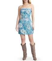 Stevie by Steve Madden Brocade Lace Floral Print Mini Skirt