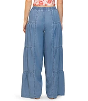 Stevie by Steve Madden Chambray Wide Leg Full Length Pants