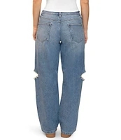 Stevie By Steve Madden Cut Out Jeweled Barrel Jeans