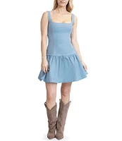 Stevie by Steve Madden Drop Waist Lace Up Mini Dress