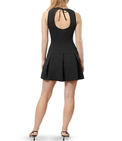 Stevie By Steve Madden Drop Waist Pleated Tie Back Dress