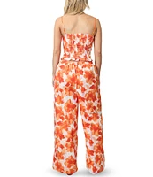 Stevie by Steve Madden Floral Print High Rise Flowy Pull-On Pant