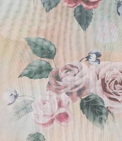Stevie by Steve Madden Floral Printed Mesh Crew Neck Short Sleeve T-Shirt