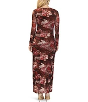 Stevie by Steve Madden Long Sleeve Floral Print Maxi Dress