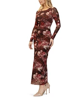 Stevie by Steve Madden Long Sleeve Floral Print Maxi Dress