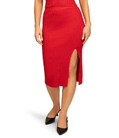 Stevie by Steve Madden Metallic Coordinating Midi Skirt