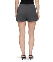 Stevie by Steve Madden O-Ring Wrap Pinstripe Printed Skort